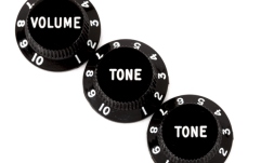 Buton potențiomeru chitară Fender Stratocaster Knobs Black (Volume Tone Tone)