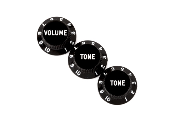 Stratocaster Knobs Black (Volume Tone Tone)