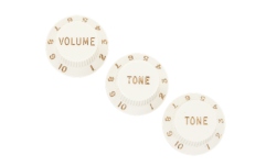 Buton potențiomeru chitară Fender Stratocaster Knobs Parchment (Volume Tone Tone)