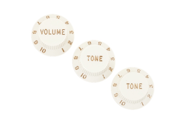 Stratocaster Knobs Parchment (Volume Tone Tone)