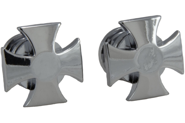 S 640C - Artist Strap Buttons, Iron Cross - Chrome S 640C - Artist Strap Buttons, Iron Cross - Chrome