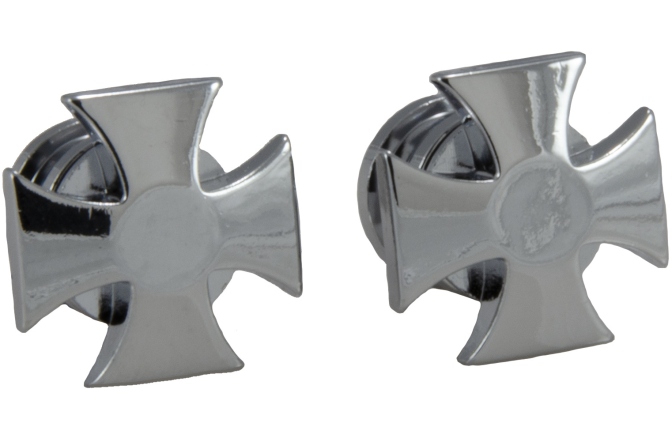 Butoni pentru chitară Grover S 640C - Artist Strap Buttons, Iron Cross - Chrome