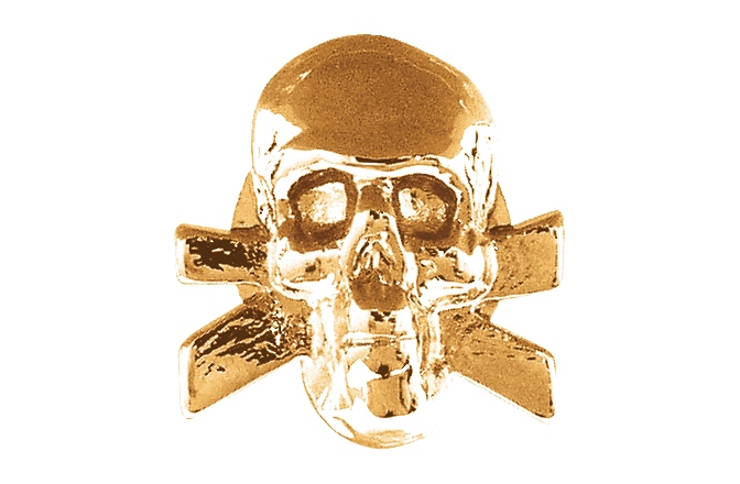 Butoni pentru curea Grover  S 610G - Artist Strap Buttons, Skull - Gold