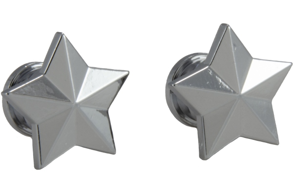 S 630C - Artist Strap Buttons, Star - Chrome S 630C - Artist Strap Buttons, Star - Chrome
