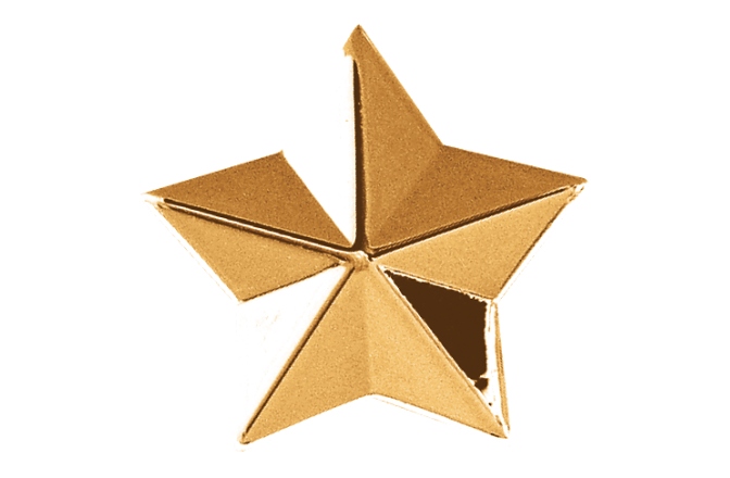 Butoni pentru curea Grover  S 630G - Artist Strap Buttons, Star - Gold