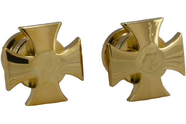  S 640G - Artist Strap Buttons, Iron Cross - Gold