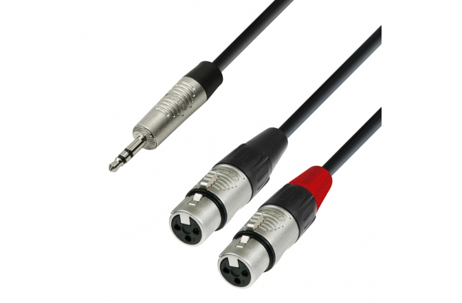 Cablu adaptor Adam Hall 4Star Y TRS3.5-2XLRf 3m