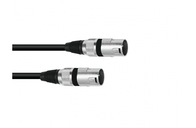 Cablu adaptor de prelungire Omnitronic Adaptercable XLR(M)/XLR(M) 0.2m bk