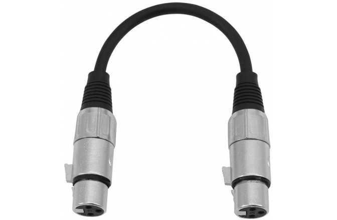 cablu adaptor Omnitronic Adaptercable XLR(F)/XLR(F) 0.2m bk