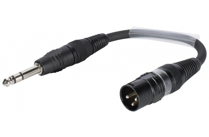 Cablu Adaptor Sommer Adaptercable XLR(M)/Jack stereo 0.15m bk
