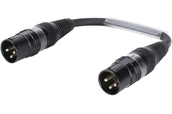 Adaptercable XLR(M)/XLR(M) 0.15m bk
