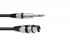 Cablu adaptor XLRf-TRS Omnitronic Adaptercable XLR(F)/Jack stereo 0.9m bk