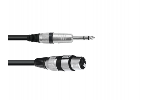 Adaptercable XLR(F)/Jack stereo 0.9m bk
