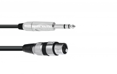 Cablu adaptor XLRf - TRS Omnitronic Adaptercable XLR(F)/Jack stereo 2m bk
