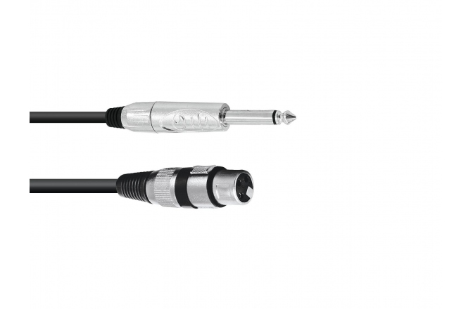 Cablu adaptor XLRf-TS Omnitronic Adaptercable XLR(F)/Jack mono 5m bk