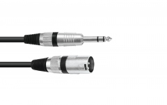 Cablu adaptor XLRm - TRS Omnitronic Adaptercable XLR(M)/Jack stereo 2m bk