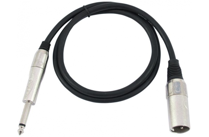 Cablu adaptor XLRm-TS Omnitronic Adaptercable XLR(M)/Jack mono 0.9m bk