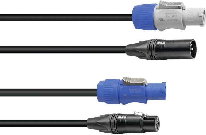Cablu Alimentare/DMX / Combi Sommer Cable Combi DMX PowerCon/XLR 10m