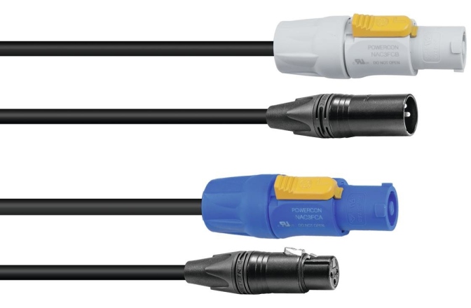 Cablu Alimentare/DMX / Combi Sommer Cable Combi DMX PowerCon/XLR 2.5m