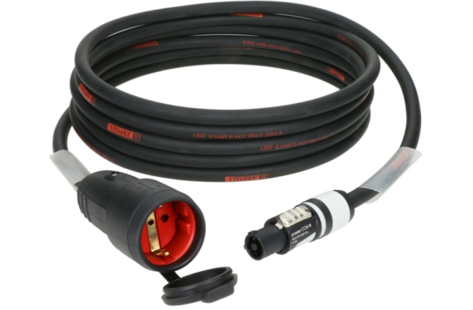Cablu alimentare exterior Klotz TITANEX H07RN-F power cable 3G 2.5 mm²powerCON B - Schuko F - 5 m