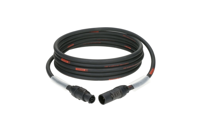 Cablu alimentare exterior Klotz TITANEX H07RN-F power cable 3G 2.5 mm²powerCON TRUE1 M/F - 1x transparent - 0.5 m
