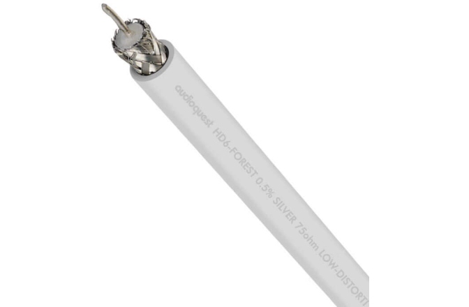 Cablu antena coaxial  Audioquest HD6 Forest 0.5% Argint 75Ohmi  culoare alba
