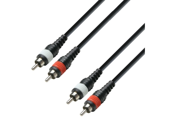 3Star RCA Plastic Plugs 1m 3Star RCA Plastic Plugs 1m