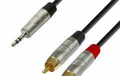 Cablu audio Adam Hall 4Star 3.5TRS-2RCA 3m