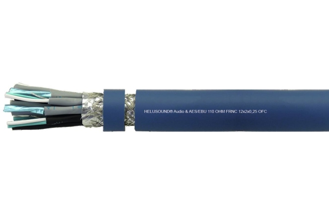 Cablu audio-AES/EBU Helukabel Audiocable 12x2x0.25 AES/EBU 100m