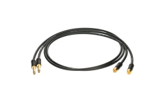 Cablu audio dublu ecranat Klotz RCA to jack 2p cablegold-plated contacts - 0.6 m