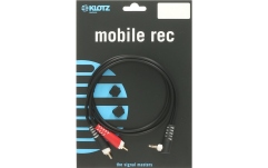 Cablu audio flexibil Klotz Y cable - lightweightTRS 3.5 mm, angled - 2x RCA - 1 m