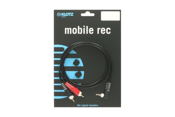 Y cable - lightweightTRS 3.5 mm, angled - 2x RCA - 1 m