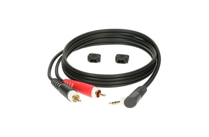 Cablu audio flexibil Klotz Y cable - lightweightTRS 3.5 mm, angled - 2x RCA - 1 m