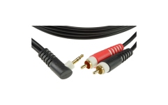 Cablu audio flexibil Klotz Y cable - lightweightTRS 3.5 mm, angled - 2x RCA - 2 m
