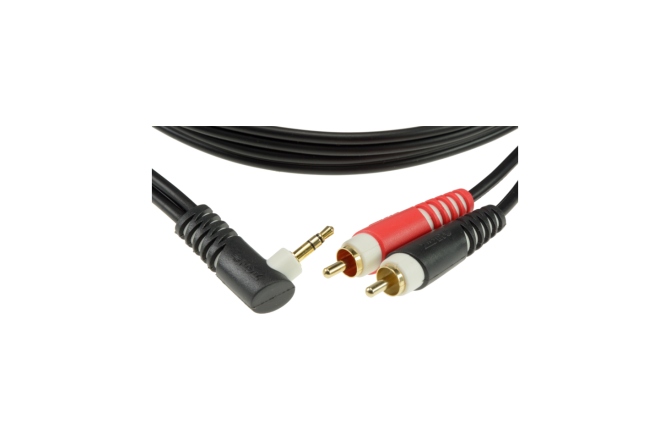 Cablu audio flexibil Klotz Y cable - lightweightTRS 3.5 mm, angled - 2x RCA - 2 m