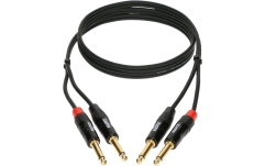 Cablu audio profesional Klotz MiniLink Pro stereo twin cable with gold-plated jack plugs - 3m