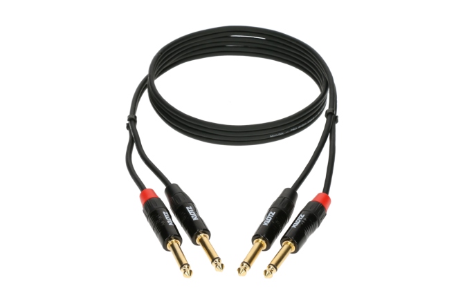 Cablu audio profesional Klotz MiniLink Pro stereo twin cable with gold-plated jack plugs - 6 m