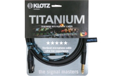 Cablu audio profesional Klotz TITANIUM StarQuad analog audio cable with female XLR by Neutrik® to balanced jack plug - 1 m