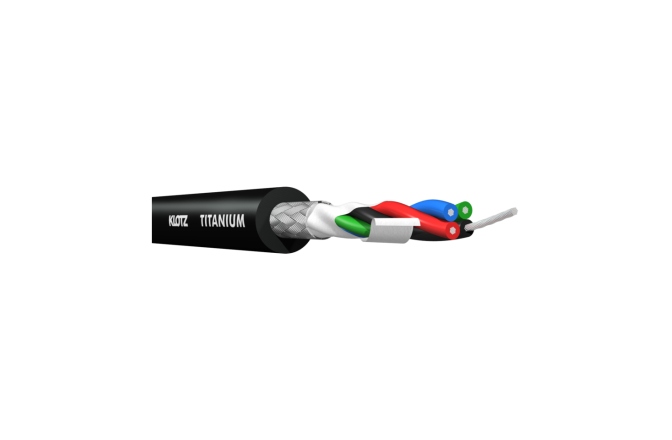 Cablu audio profesional Klotz TITANIUM StarQuad analog audio cable with female XLR by Neutrik® to balanced jack plug - 7.5 m