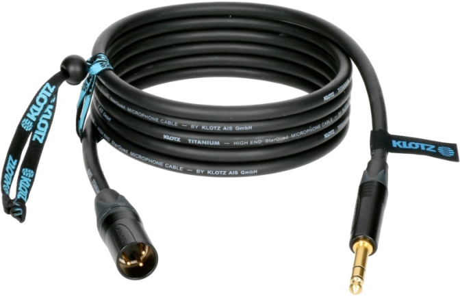 Cablu audio profesional Klotz Titanium StarQuad Audio Cable XLRm-TRS - 1.5m