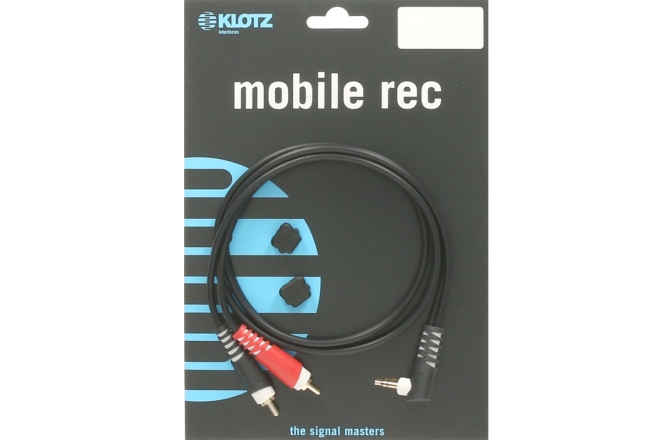 Cablu audio RCA-jack Klotz Y cable - Angled TRS3.5-2xRCA 3m