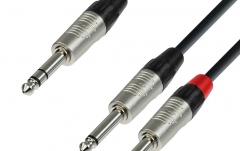 Cablu audio tip Y Adam Hall 4Star Y TRS-2TS 3m