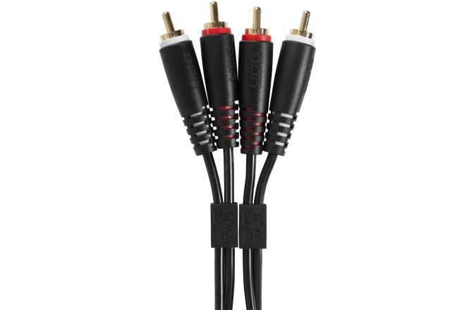 Cablu audio UDG Ultimate Audio Cable Dual RCA - RCA Straight 1.5m - Black