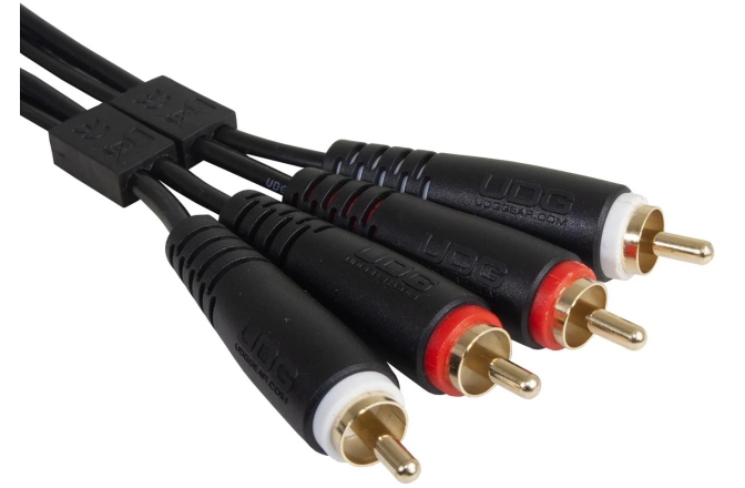 Cablu audio UDG Ultimate Audio Cable Dual RCA - RCA Straight 1.5m - Black