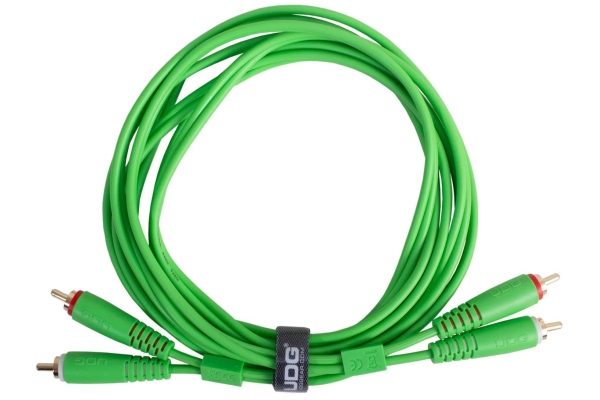 Ultimate Audio Cable Dual RCA - RCA Straight 1.5m - Green Ultimate Audio Cable Dual RCA - RCA Straight 1.5m - Green