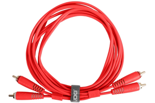 Ultimate Audio Cable Dual RCA - RCA Straight 1.5m - Red Ultimate Audio Cable Dual RCA - RCA Straight 1.5m - Red