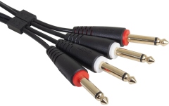 Cablu audio UDG Ultimate Audio Cable Set Dual TS-TS 1.5m - Black