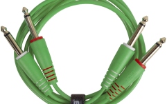 Cablu audio UDG Ultimate Audio Cable Set Dual TS-TS 1.5m - Green