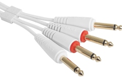 Cablu audio UDG Ultimate Audio Cable Set Dual TS-TS 1.5m - White