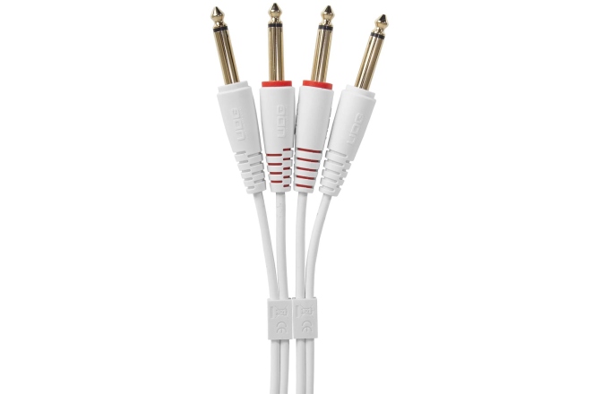 Cablu audio UDG Ultimate Audio Cable Set Dual TS-TS 1.5m - White